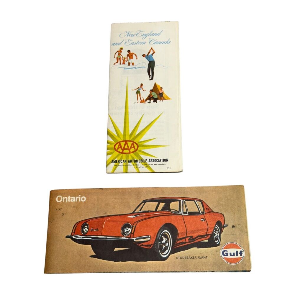 Vintage AAA & Gulf Travel Maps – New England, Eastern Canada, Ontario Avanti - Picture 1 of 6